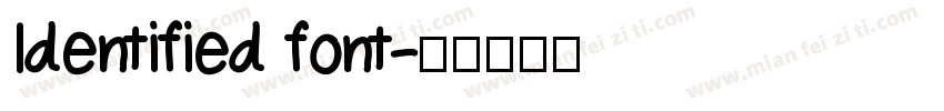 Identified font字体转换